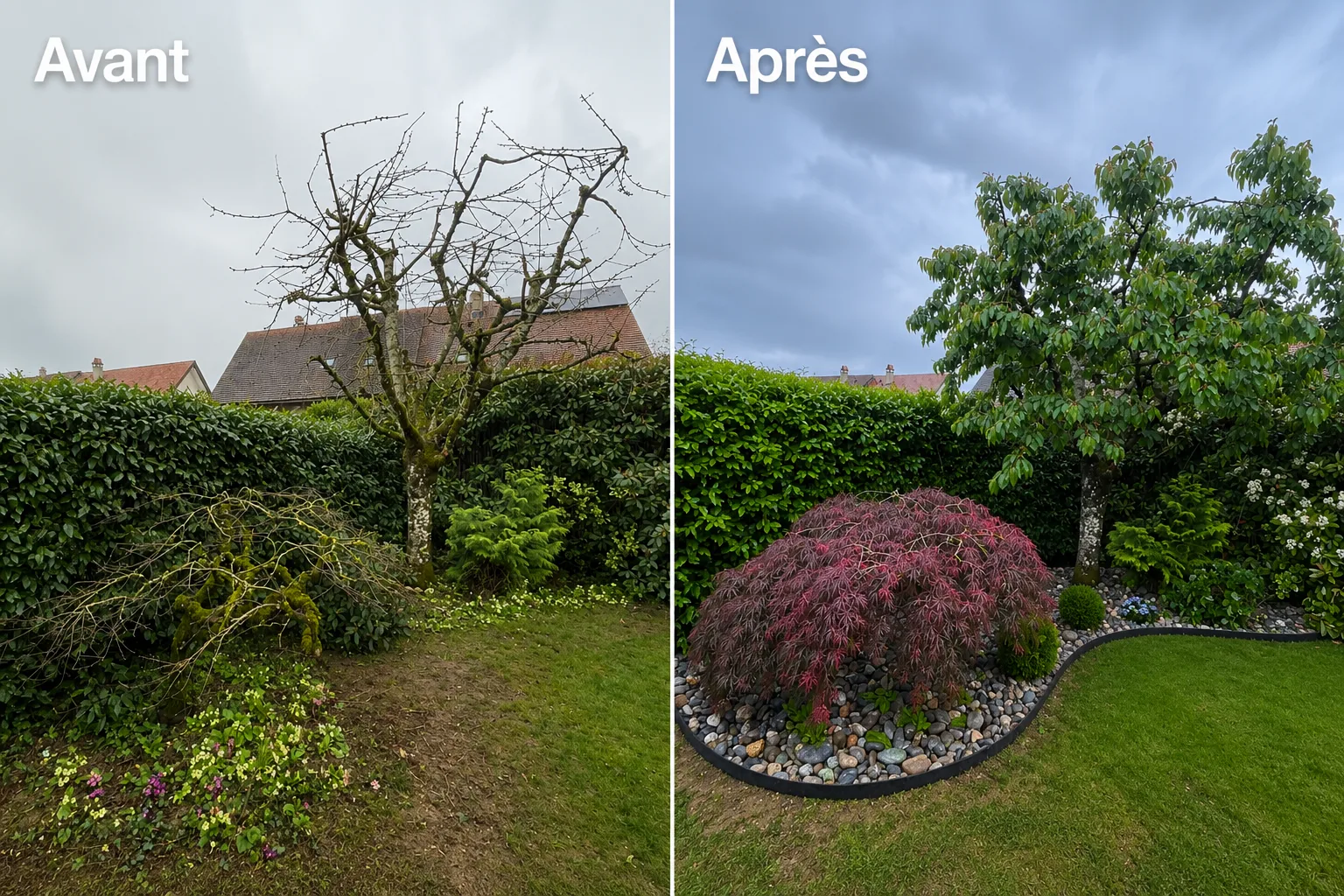 🌿 Transformation de jardin | Avant / Après – Jardinier de la Côte